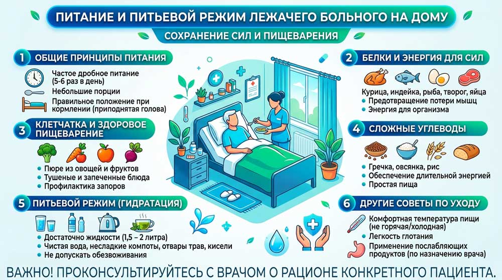 Питание и питьевой режим лежачего