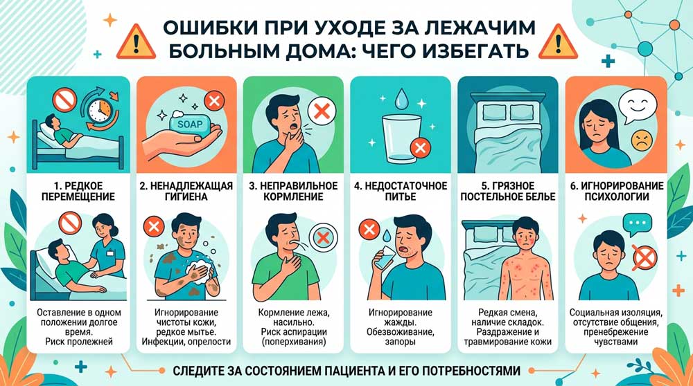 Ошибки в уходе за лежачим